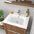 24" W x 20" D Bathroom Vanity Sink Tops White Drop In Bathroom Sink Ceramic Topmount Rectangular Vanity Top with Overflow(Top Only)-103566838