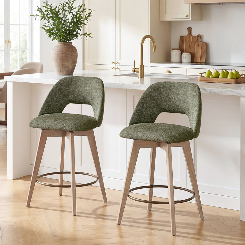 Tabouret de comptoir pivotant 26,8 po Wylee, Vert