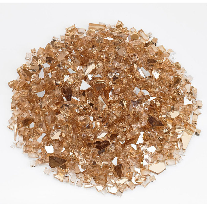Bronze Crushed Glass Fire Pit Fuel, 12-inch