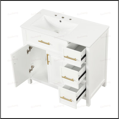 Meuble-lavabo 36 po avec trois tiroirs
