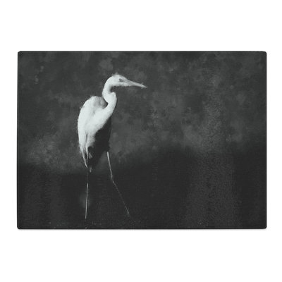 Tempered Glass Stork Bird Chopping Board