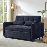 Loveseat Sofa, Pull-Out Sofa Bed, Tufted Sleeper Sofa With An Adjustable Backrest