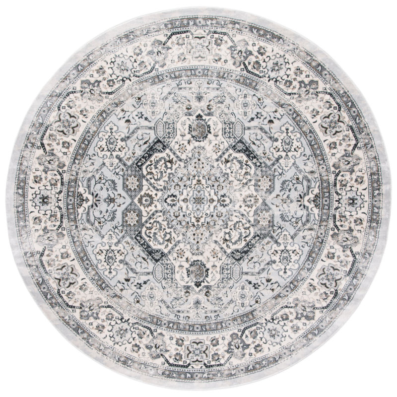 Delmer Performance Oriental Rug, Round 6'7"