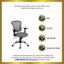 Chaise de bureau pivotante à dossier moyen en maillage avec accoudoirs et base en chrome-17744131