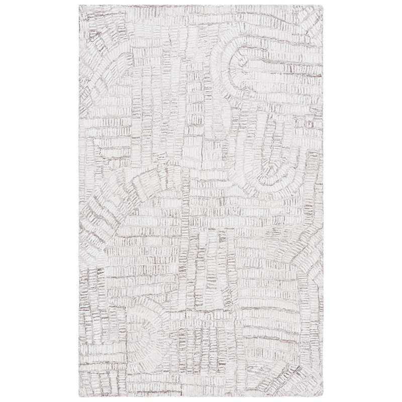 Ashwin Hand Tufted Abstract Indoor Rug, Rectangle 5' x 8'