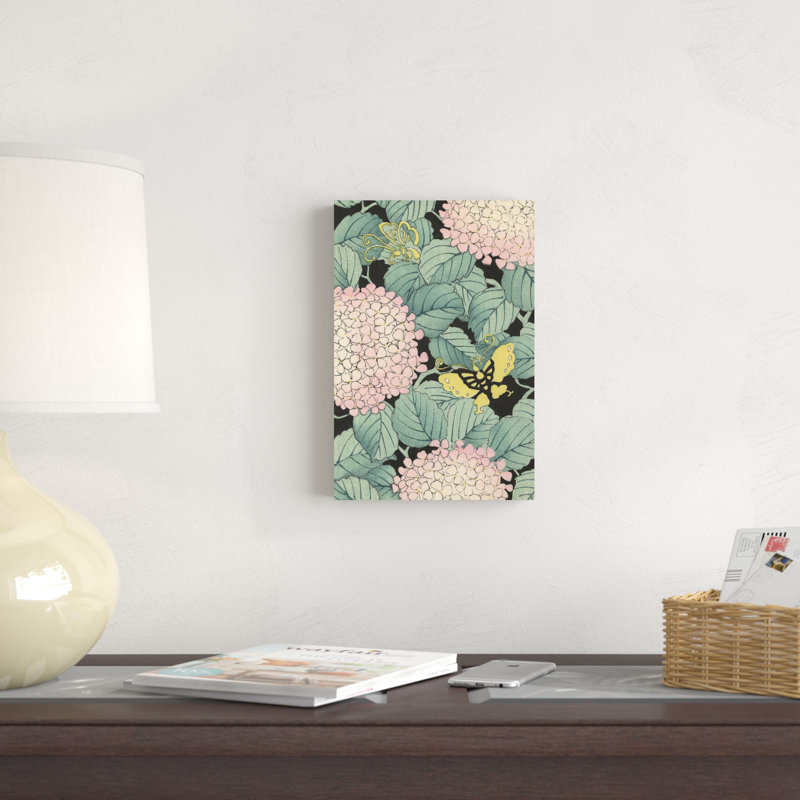 Motif floral japonais I, H 12 po x l 8 po
