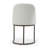 Boucle Fabric Full Back Side Chair in White