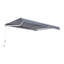 Dakota Fields Grey Cover Retractable Patio Awning-554682845