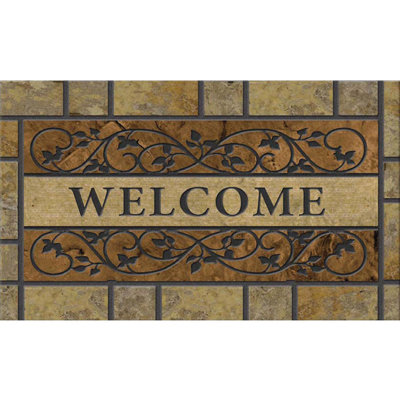 Laseter Non-Slip Floral Doormat