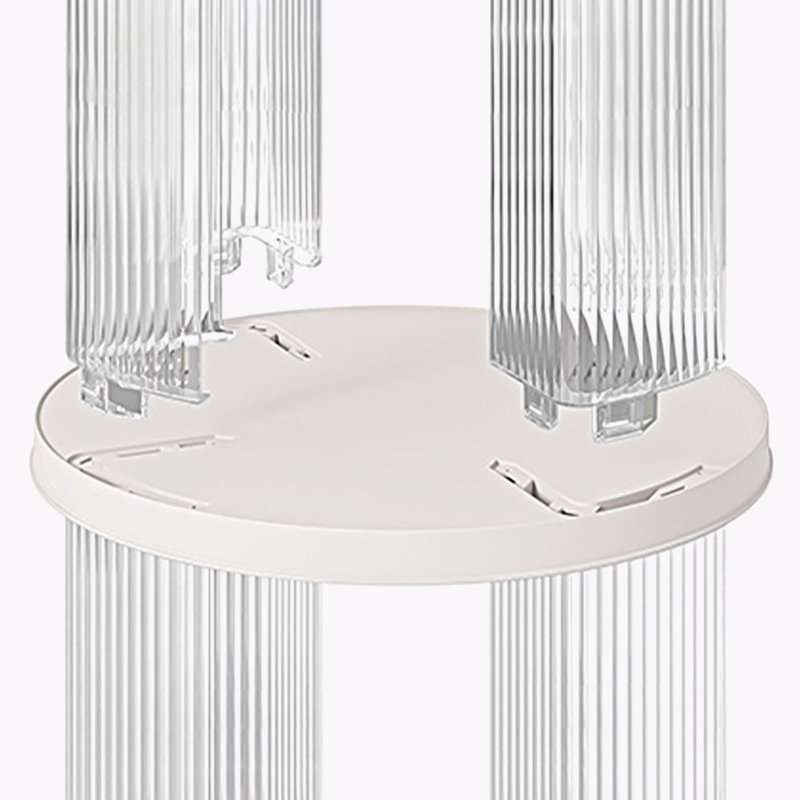 Bibliothèque rotative à 360°, (3 tablettes) H 40,35 po x l 15,94 po x P 15,94 po, Blanc, crème