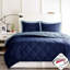Édredon en duvet synthétique de 3 m avec matelassage réversible pour très grandes taies décoratives et motif diamant-119448458-119448464