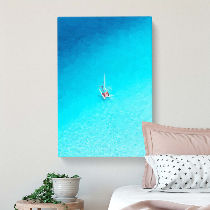 Catamaran Boat in the Maldives in Abstract - Wrapped Canvas, 60cm H x 40cm W x 3cm D