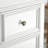 Living Room Dresser With 6 Drawers - White, Vintage Flower Handle & Spacious Interior White 6 Chest Storage Smooth Drawer Movement For