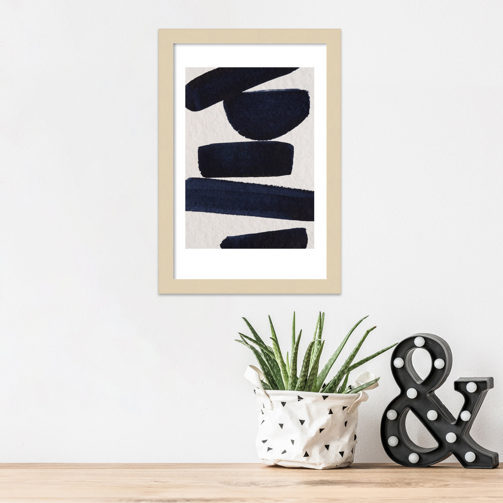 Japandi 5 by Simon West, Brown, 16.4" H x 11.25" W x 0.88" D