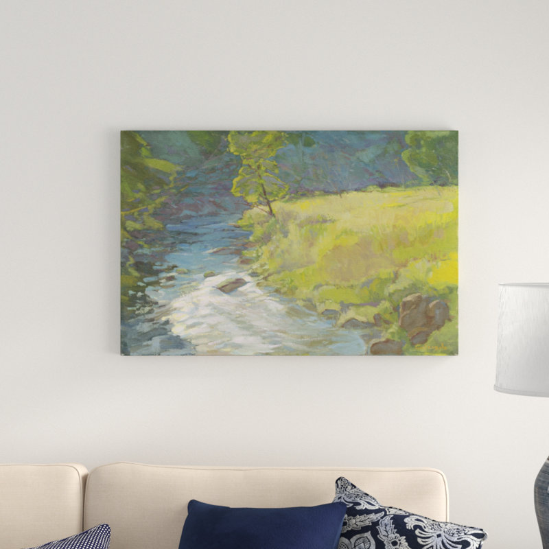 «Inner Stream», peinture sur toile, H 24 po x l 36 po