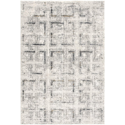 Tapis d'entrée gris scandinave Jadon
