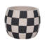 Sagebrook Home 8" Checkerboard Rounded Planter, Black/White-1671425974