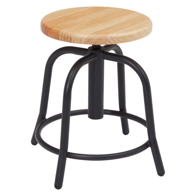 Adjustable Height Ergonomic Lab Stool with Footrest
