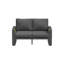 Causeuse d'extérieur en aluminium pour patio avec coussins-238077946