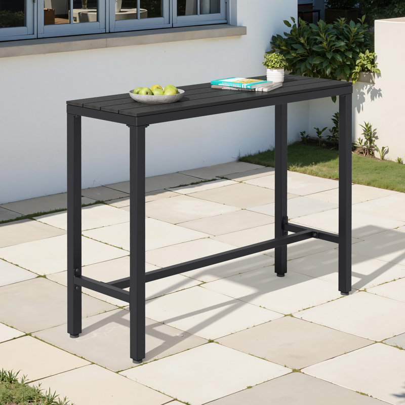 Table de bar Arboleya, H 37,09 po x L 42,91 po x l 15,67 po, Noir
