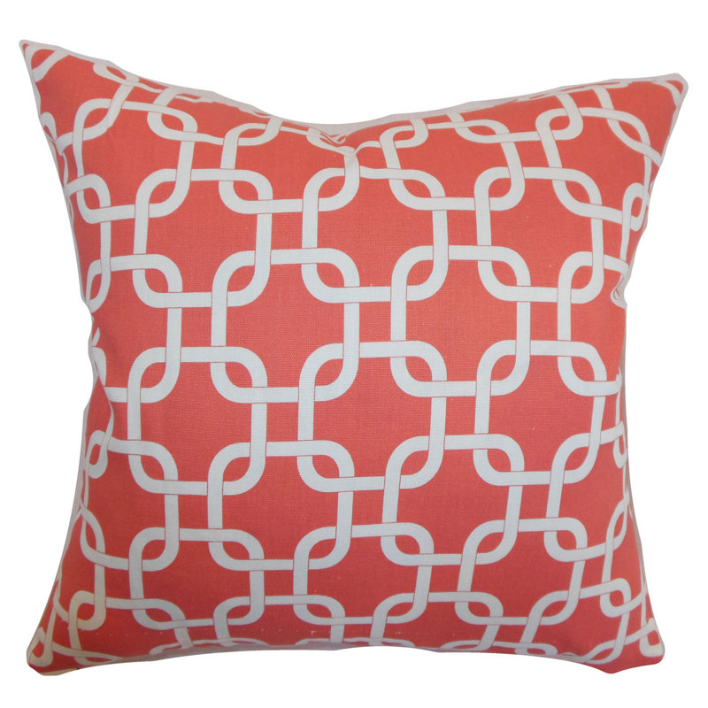 Coussin 100 % coton, Summerland gris, 18 po x 18 po, Polyester / bourre de polyester