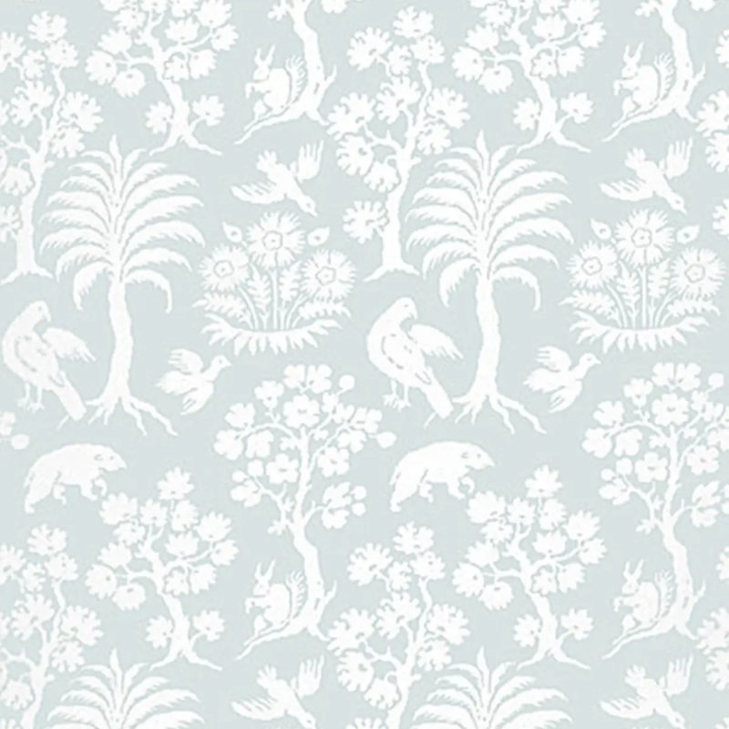 Palm Damask Wallpaper, Sky