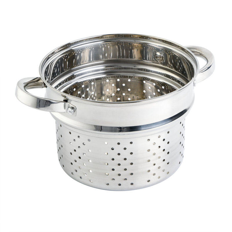 Ensemble de casseroles à pâtes en acier inoxydable 5 pte avec panier à vapeur et couvercle Oster Sangerfield