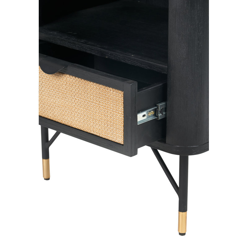 Caylin 55cm W Solid Wood Bedside Table