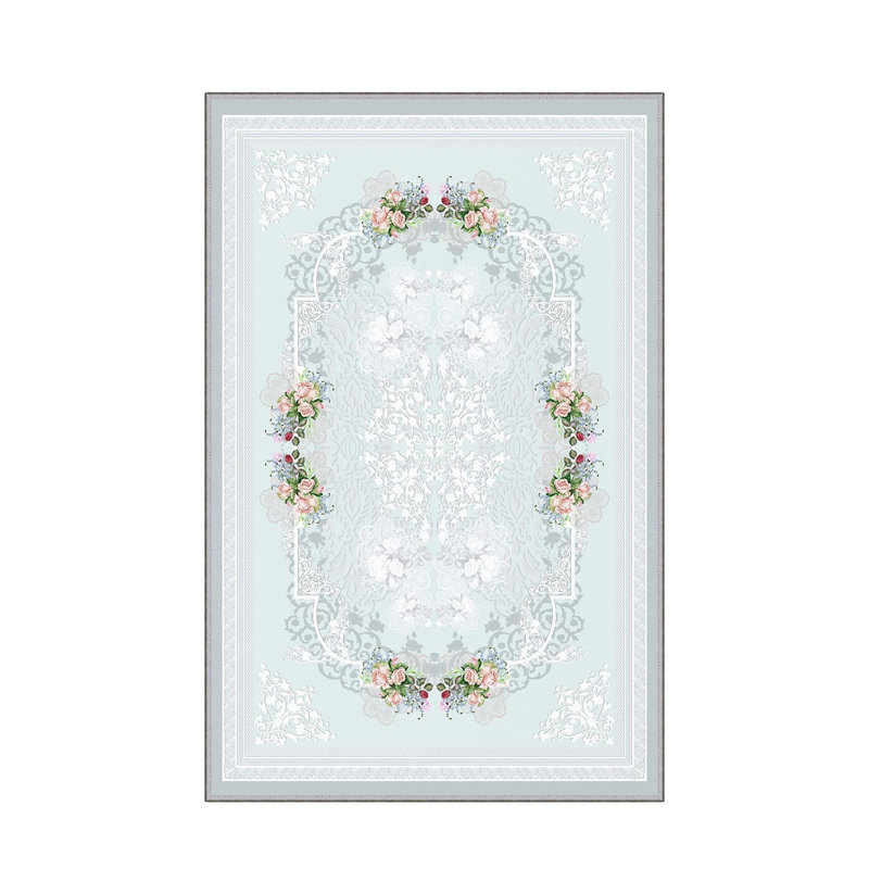 Stylish Hall Carpet (3.3 x 6.6 ft), 100% Polyester, 0.3 in Pile Height | Antibacterial, Non-Slip PVC Felt Dot Underside | Machine Washable, 3D Digital Print, Durable & Easy to Clean | Perfect for Entryway & Living Areas