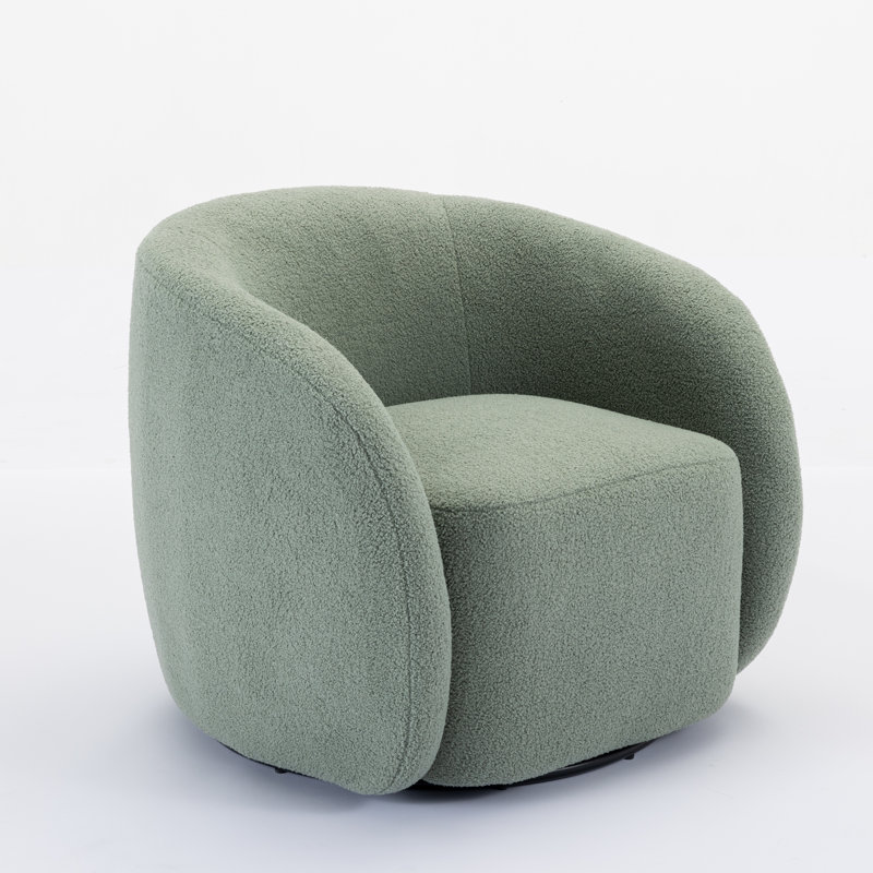 Upholstered Swivel Armchair, Green