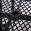 Table de pique-nique carrée d'extérieur en acier de 46 po de diamètre avec mât de parasol-385898324