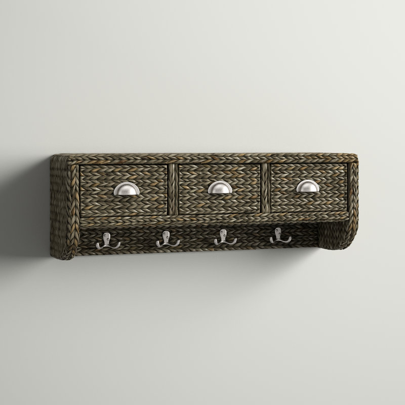 Northside 4 - Hook Wall Mounted Coat Rack, Silver Grey Patina