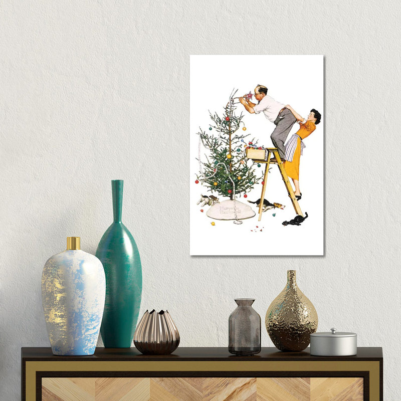 Norman Rockwell - Print on Canvas, 30.48 cm H x 45.72 cm W, Wrapped Canvas