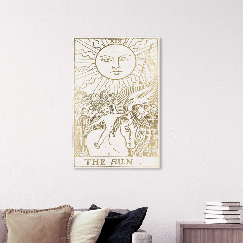 " The Sun Tarot Luxe ", 36" H x 24" W, Wrapped Canvas