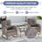 This Stylish Willow Terrace Glider Loveseat Conversation Set Turns Your Outdoor Area Into A Private Vacation Destination.It Includes A Glider Loveseat,  2 Classic Rocking Chairs, A Side Table, 2 Ottomans And A Coffee Table. Its Design Aims To Balance Com-118706019