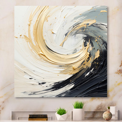 Radiant Revolve Modern Gold Spiral III  Abstract Spirals Wall Art