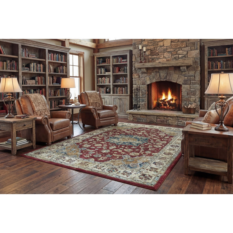 Tapis oriental rouge Attell