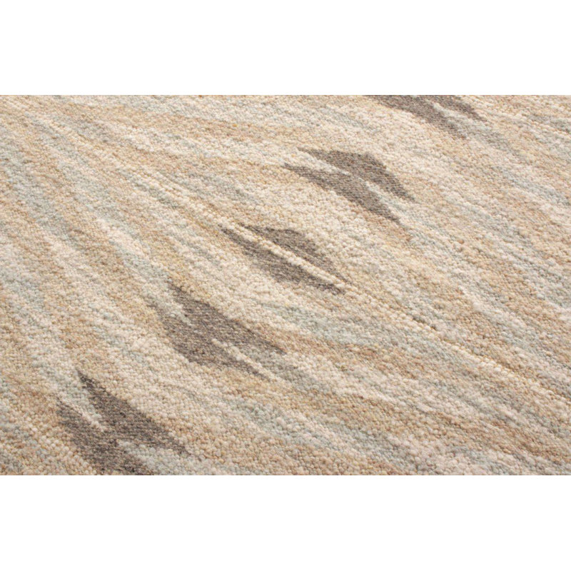 Scandinavian Handmade Kilim Wool Geometric Area Rug, Rectangle 12' x 16'