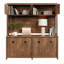 Huche en bois avec rangement dissimulé, brun