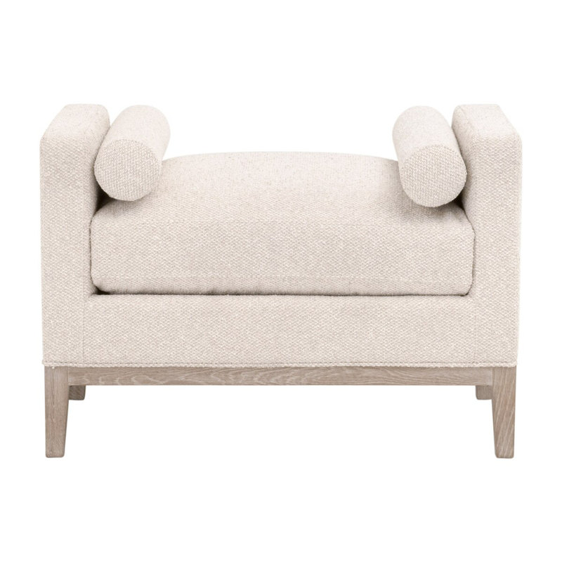 Keaton Cream Fabric Accent Stool