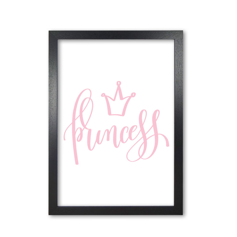 Princess - Print, Black Grain Frame, 30 cm H x 21 cm W x 5 cm D