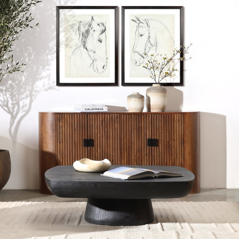 Stephenson 67" Wide Sideboard, Medium Brown