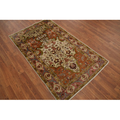Tapis en soie à teinture animaux 3 x 5