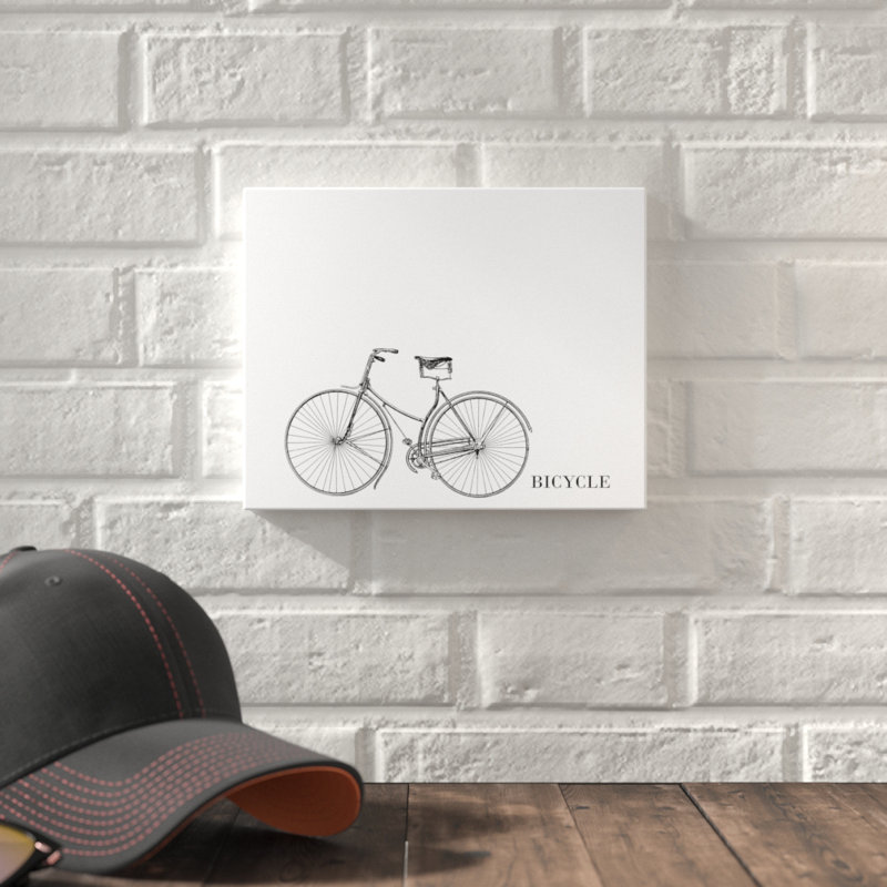 « bicycle sketch », impression sur toile tendue