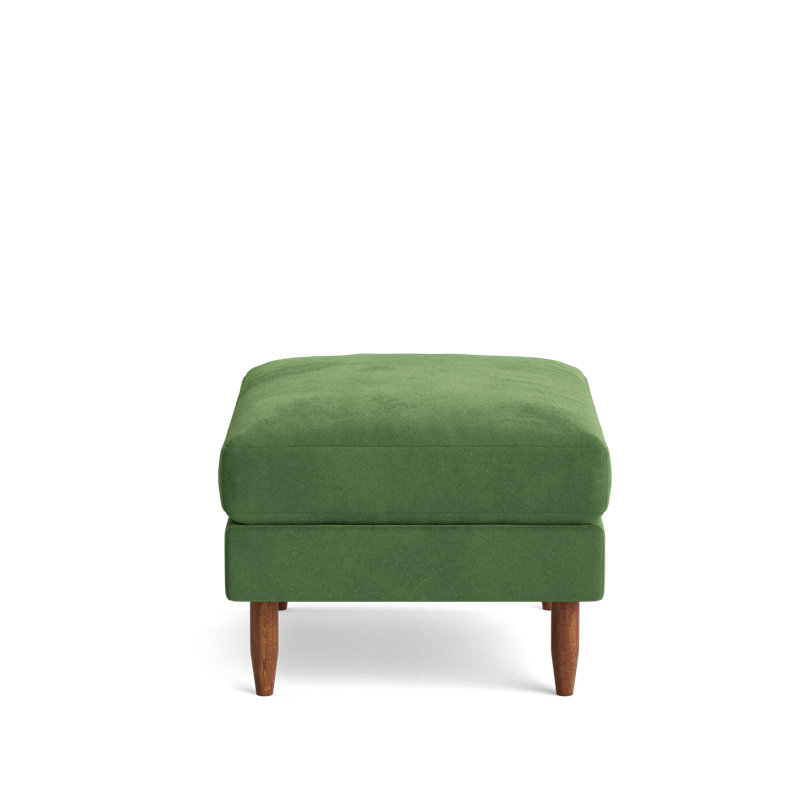 Skinny Fat Ottoman, Performance Velvet - Ivy
