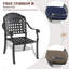 Ensemble de meubles de patio en aluminium coulé avec coussins de siège-2054123212