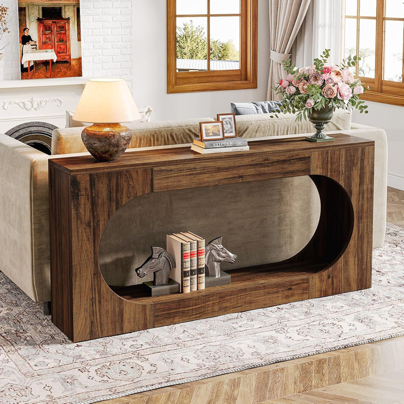 Console 63 po avec bordure festonnée
