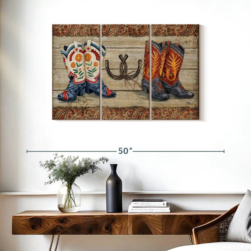 Lelar Wild West Boots IV, 24" H x 38" W