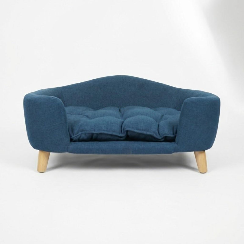 Canapé-lit moderne en tissu pour chien, Marine
