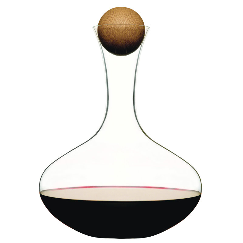 Oval Oak 67oz. Glass Beverage Dispenser